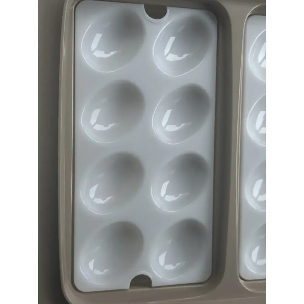 Vintage Tupperware Deviled Egg Keeper Carrier Tray Container Server Almond 723